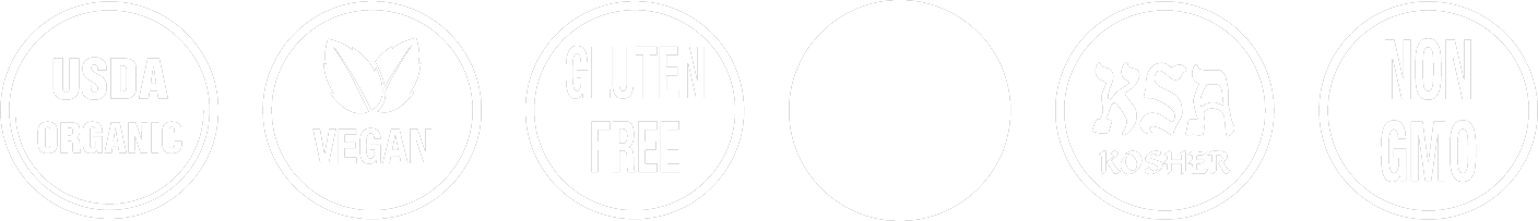 USDA Organic, Vegan, Gluten Free, Kosher, Non-GMO certified