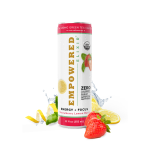 Organic Strawberry Lemon Basil Energy & Focus Drink | Green Tea (Natural Caffeine), L-Theanine, Ashwagandha, |12oz. Cans (Pack of 12)